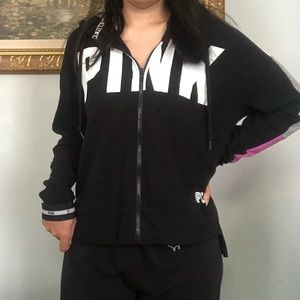 PINK Asymmetrical Hoodie